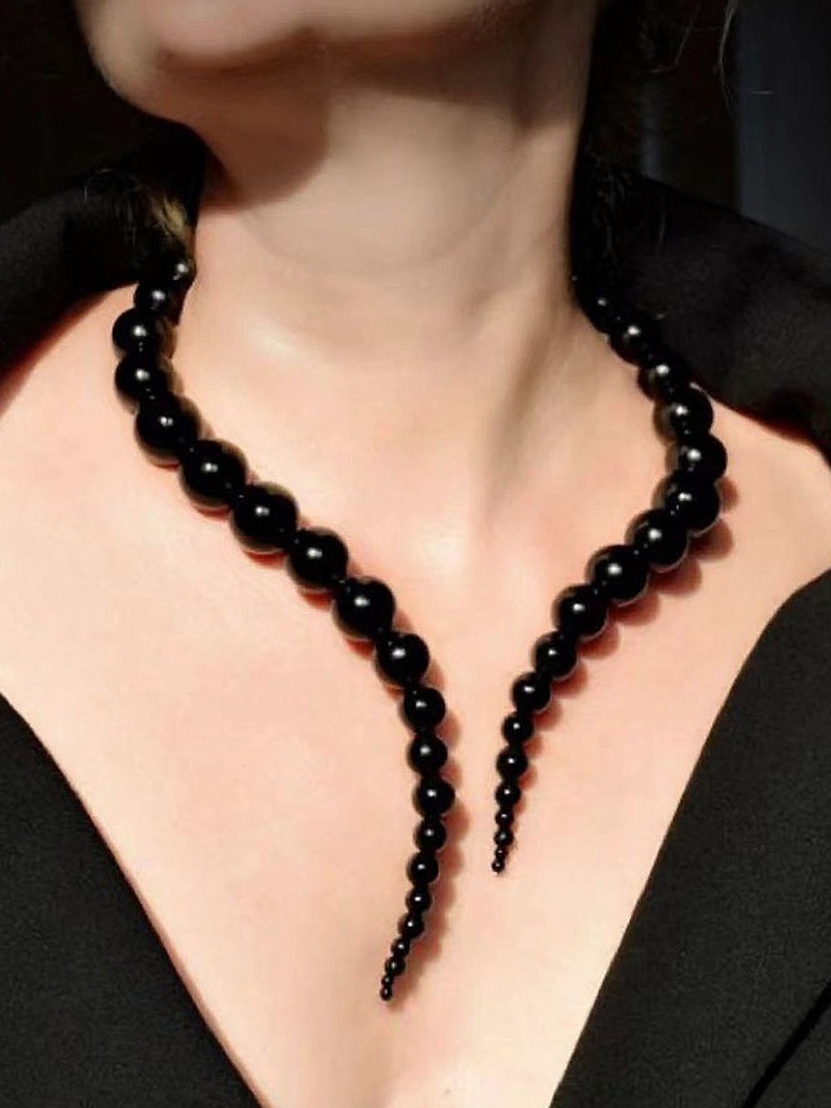 Elegant Plain Pearl Chain Necklaces