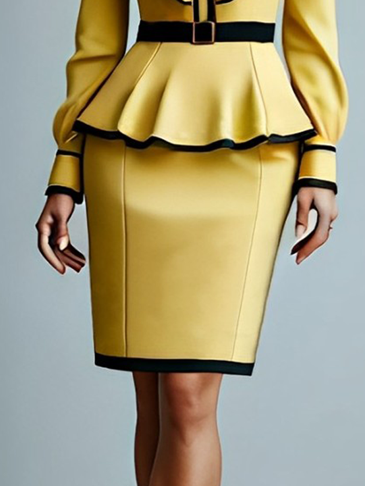 Elegant Color Block Mini Skirt