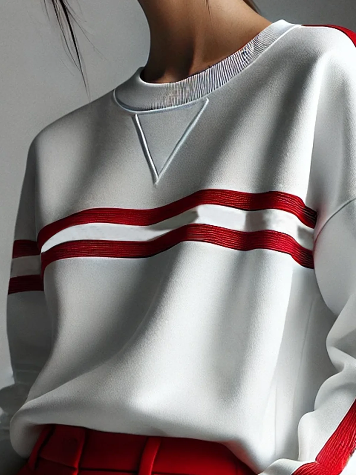 Casual Color Block  Sweatshirt