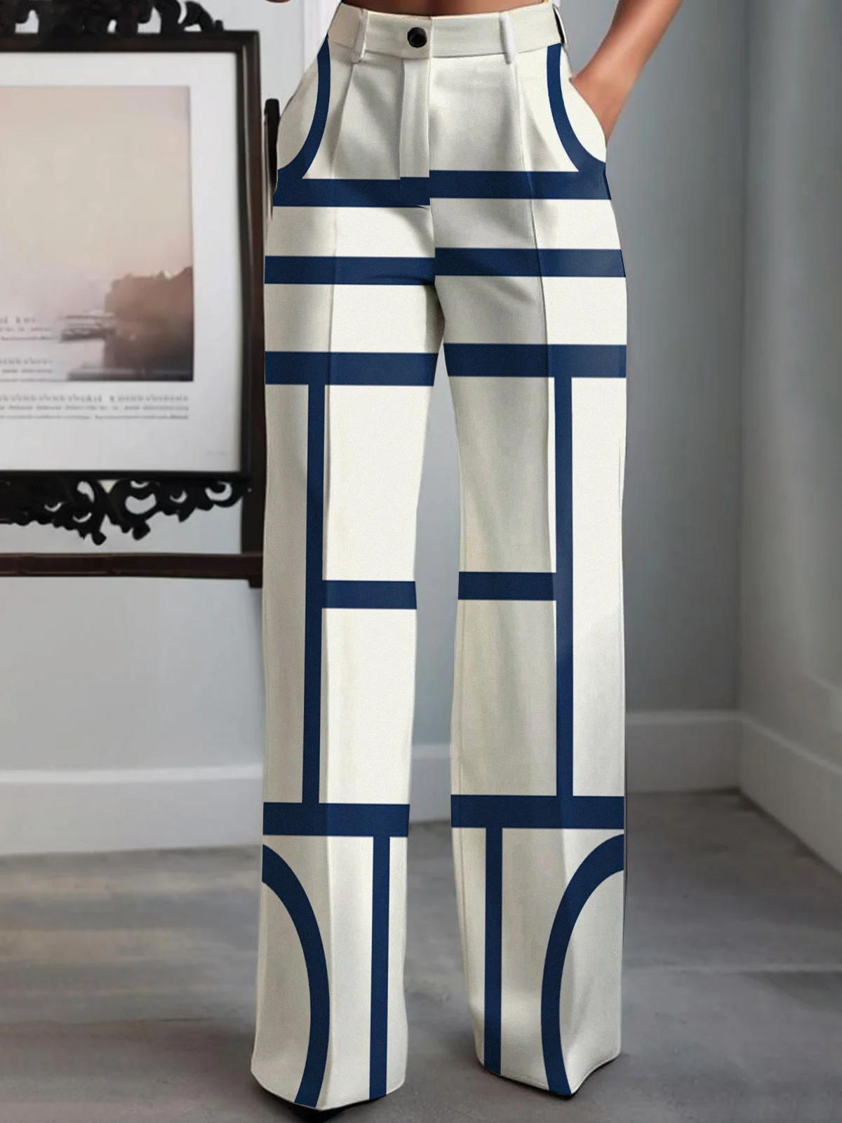 Urban Striped Straight Pants