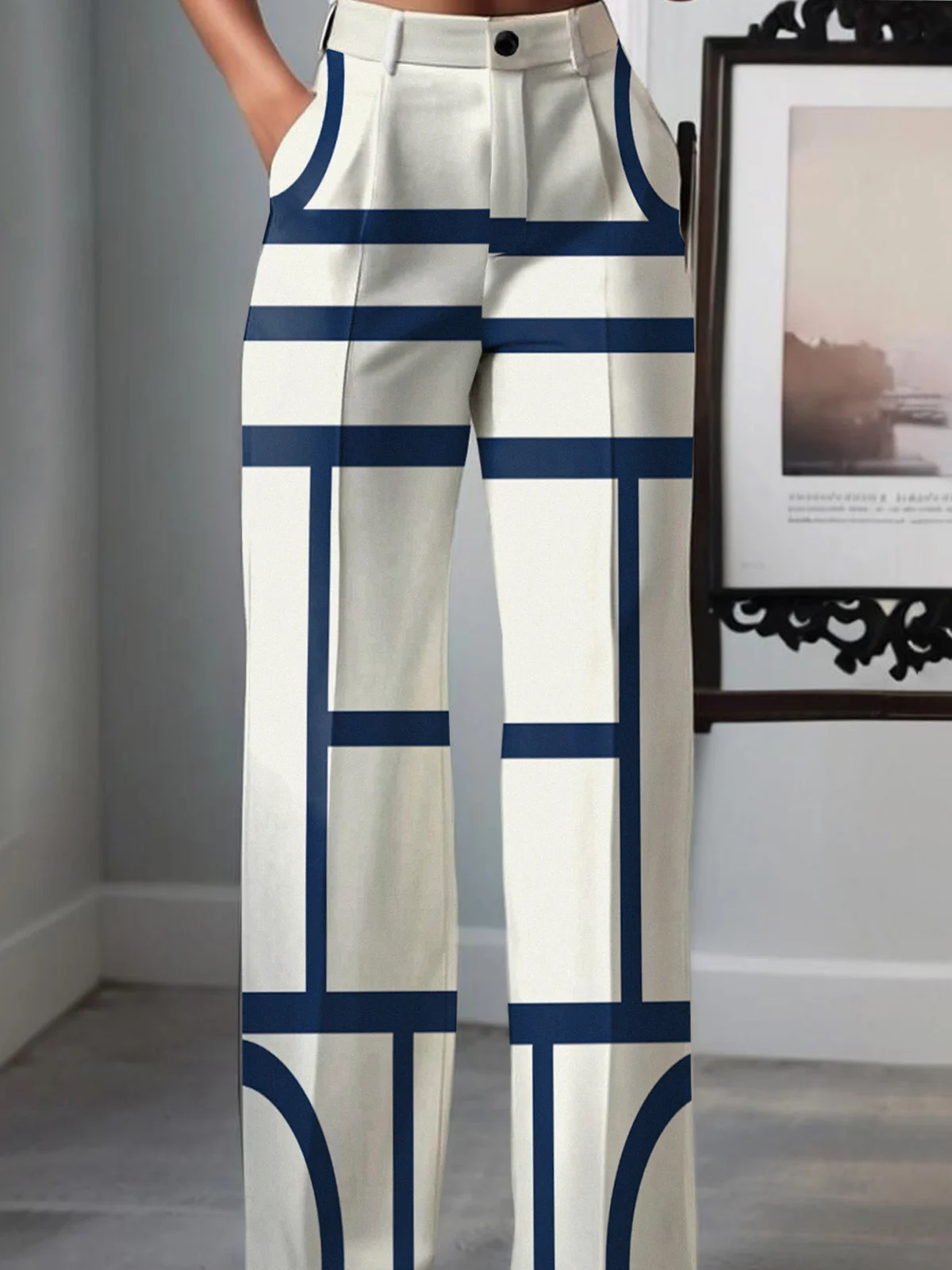 Urban Striped Straight Pants