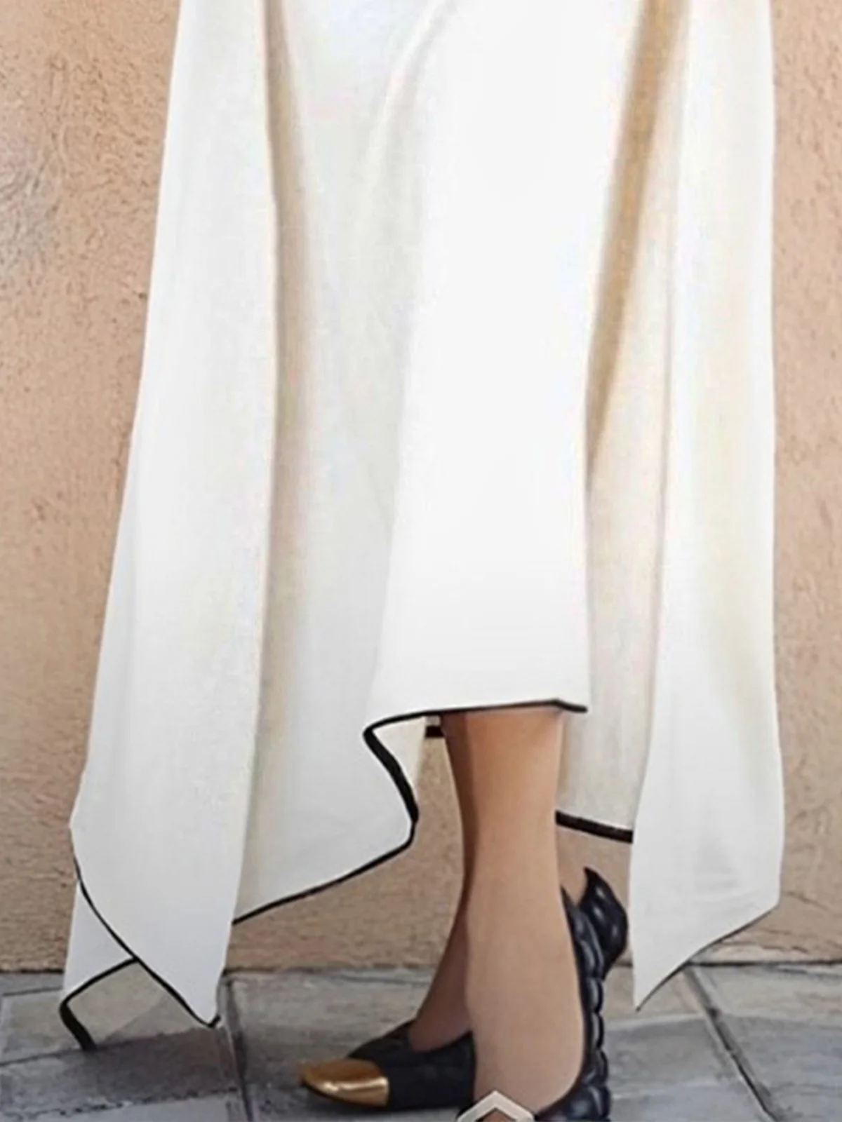 Casual Plain A-Line Maxi Skirt