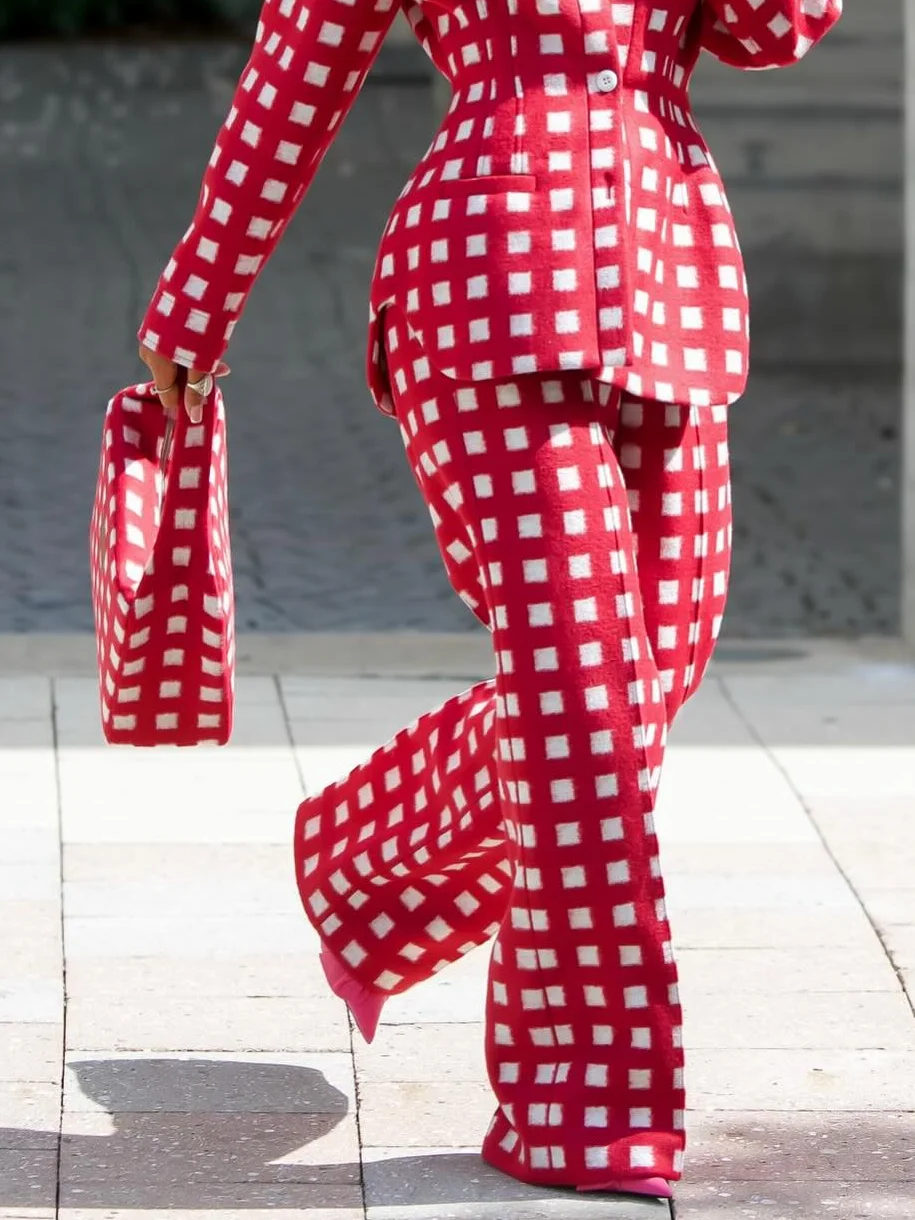 Urban Plaid Fashion Pants