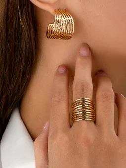 Urban Metal Plain Ring Set