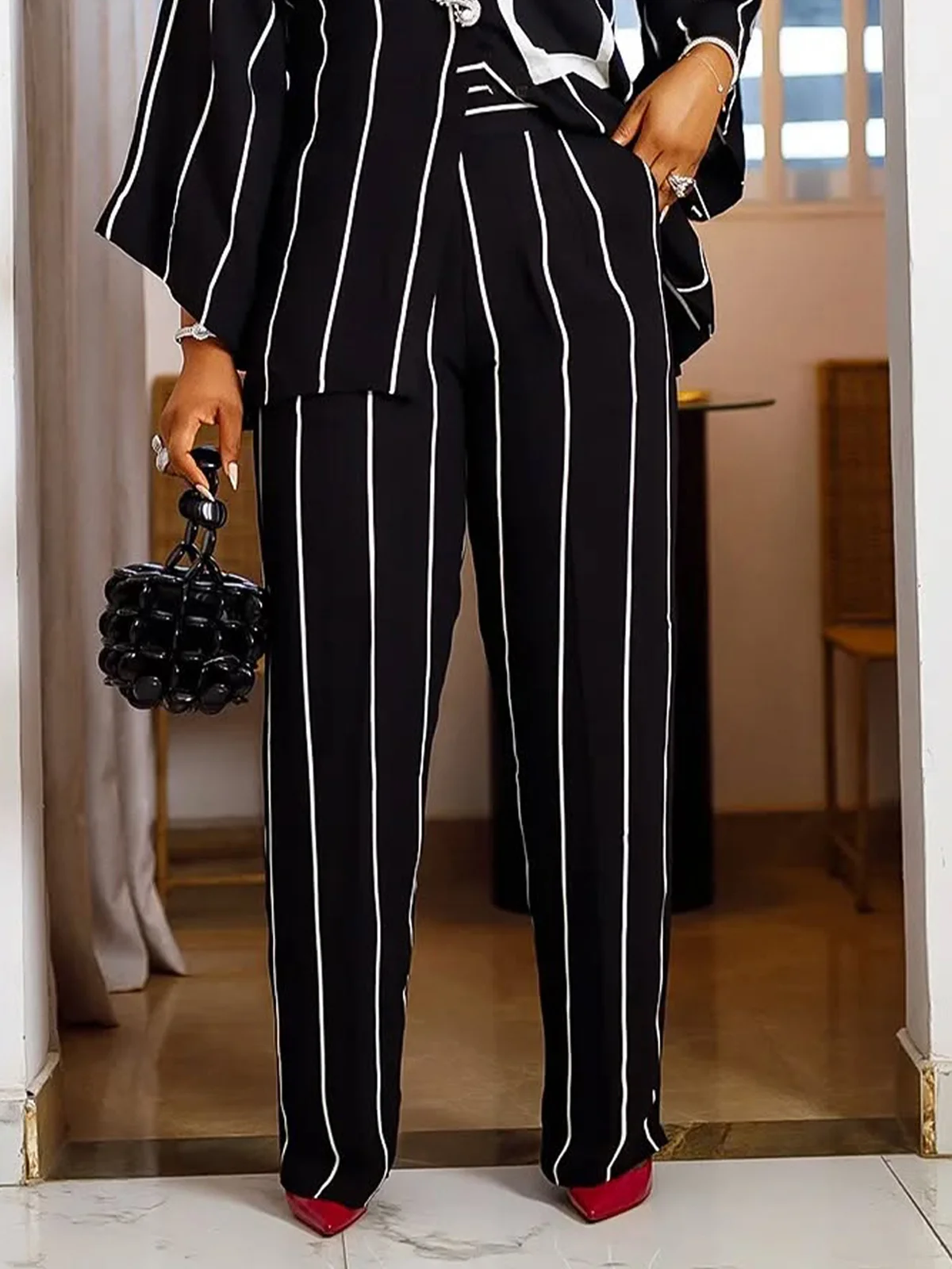 Urban Striped Straight Pants