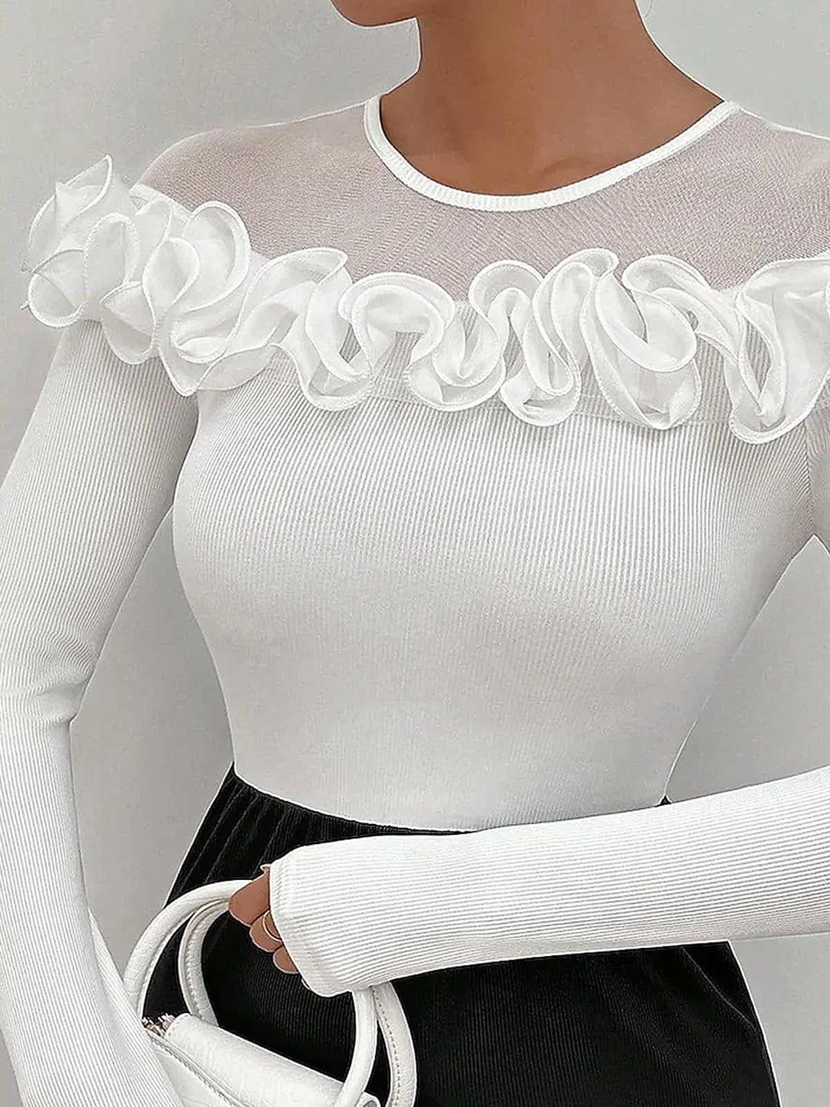 Elegant Plain Peplum  Blouse