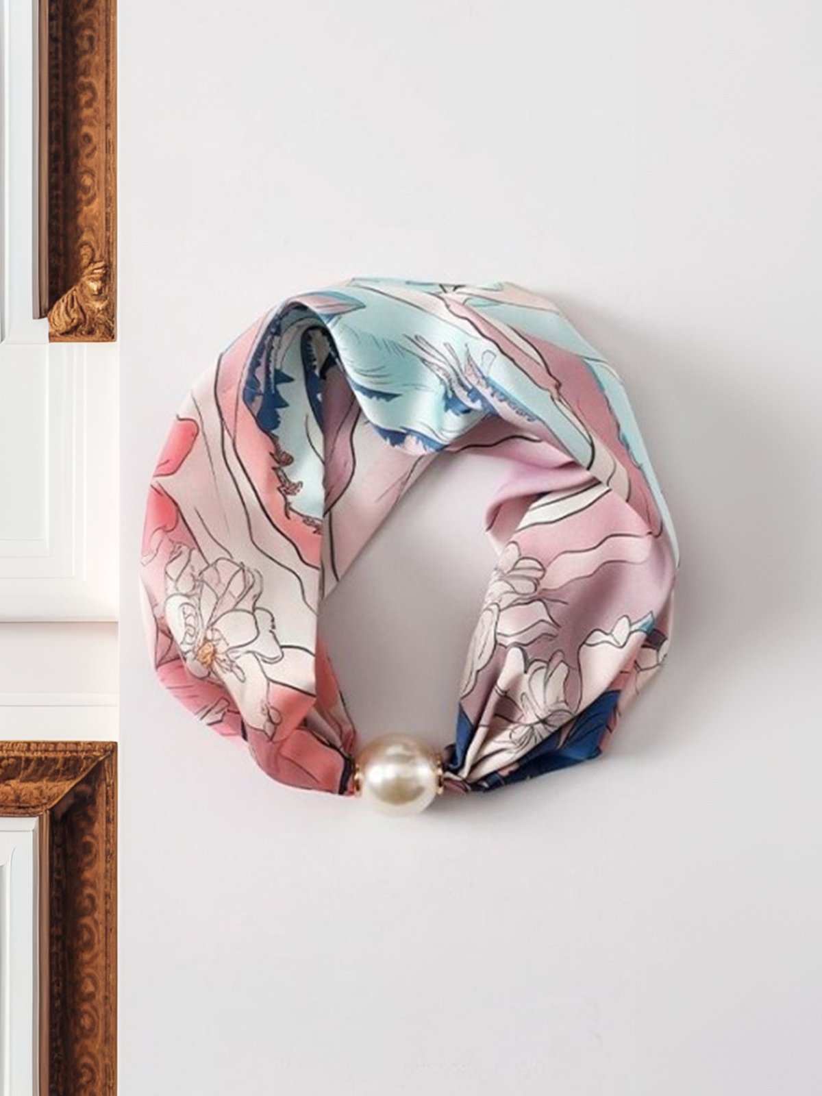 Elegant Striped Silk Scarf