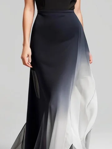 Urban Printing Ombre Maxi Skirt