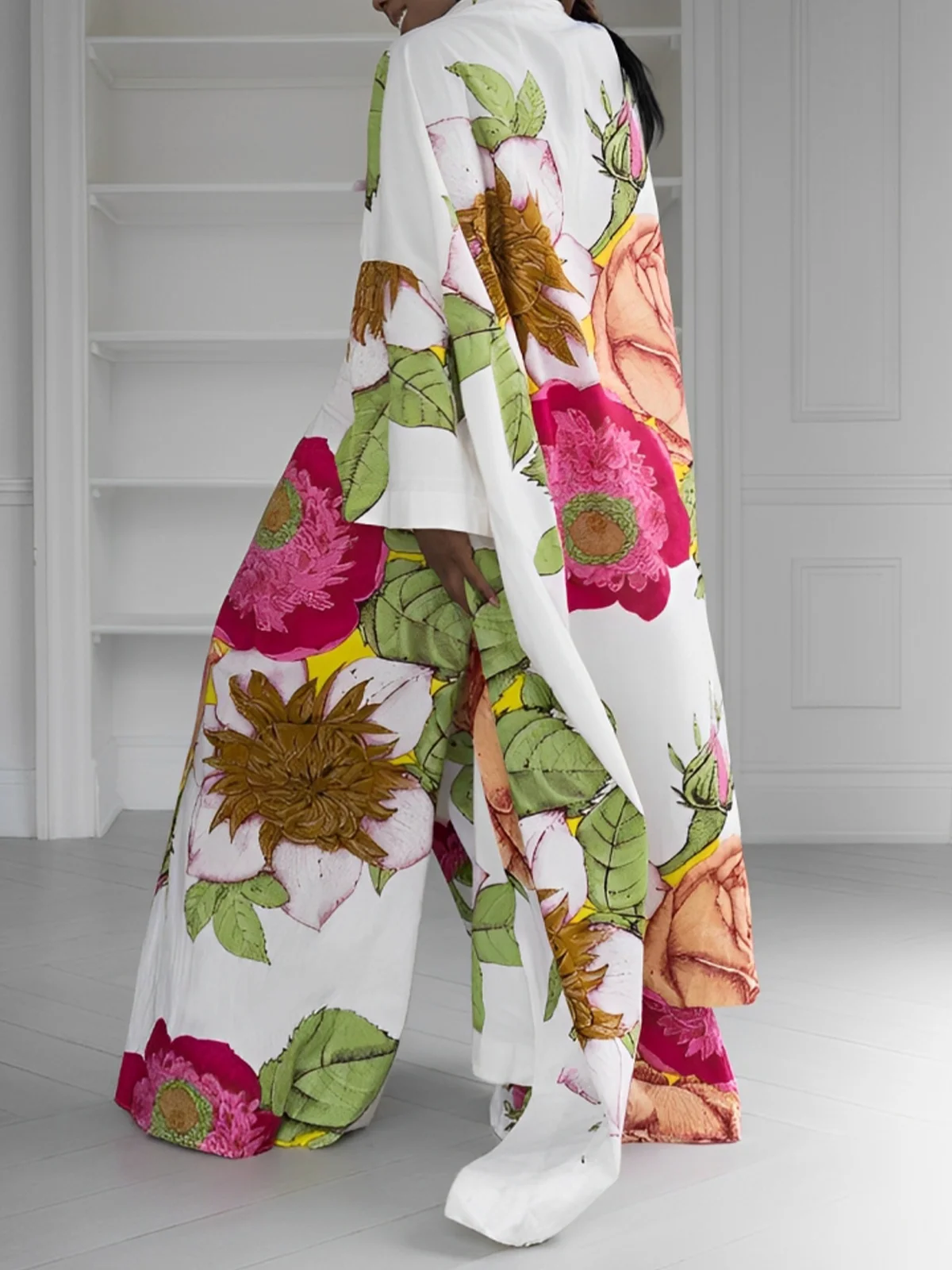 Vacation Floral Fashion Wide Leg Pants