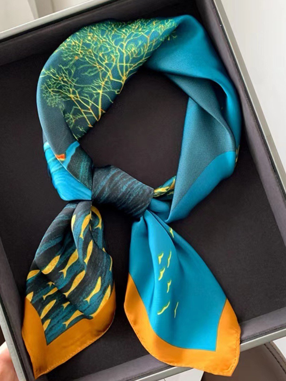 Urban Abstract Silk Scarf