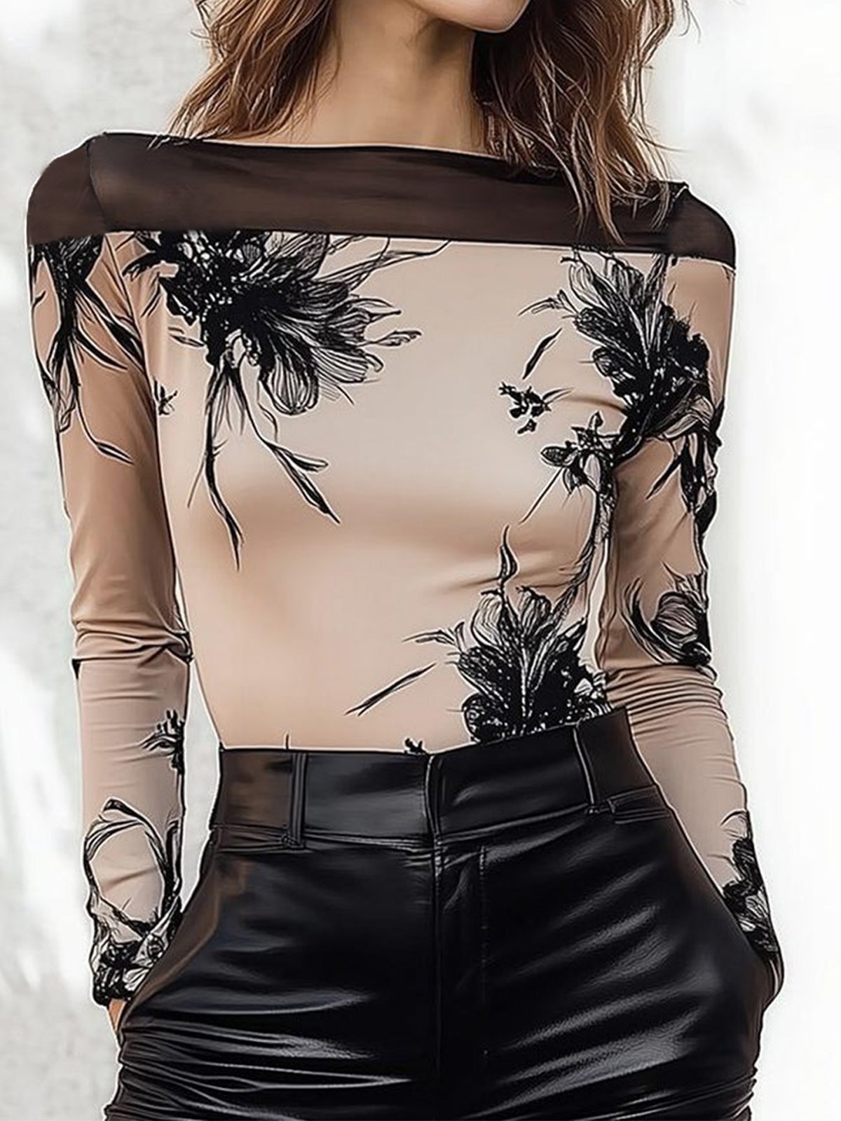 Urban Floral Off The Shoulder T-shirt