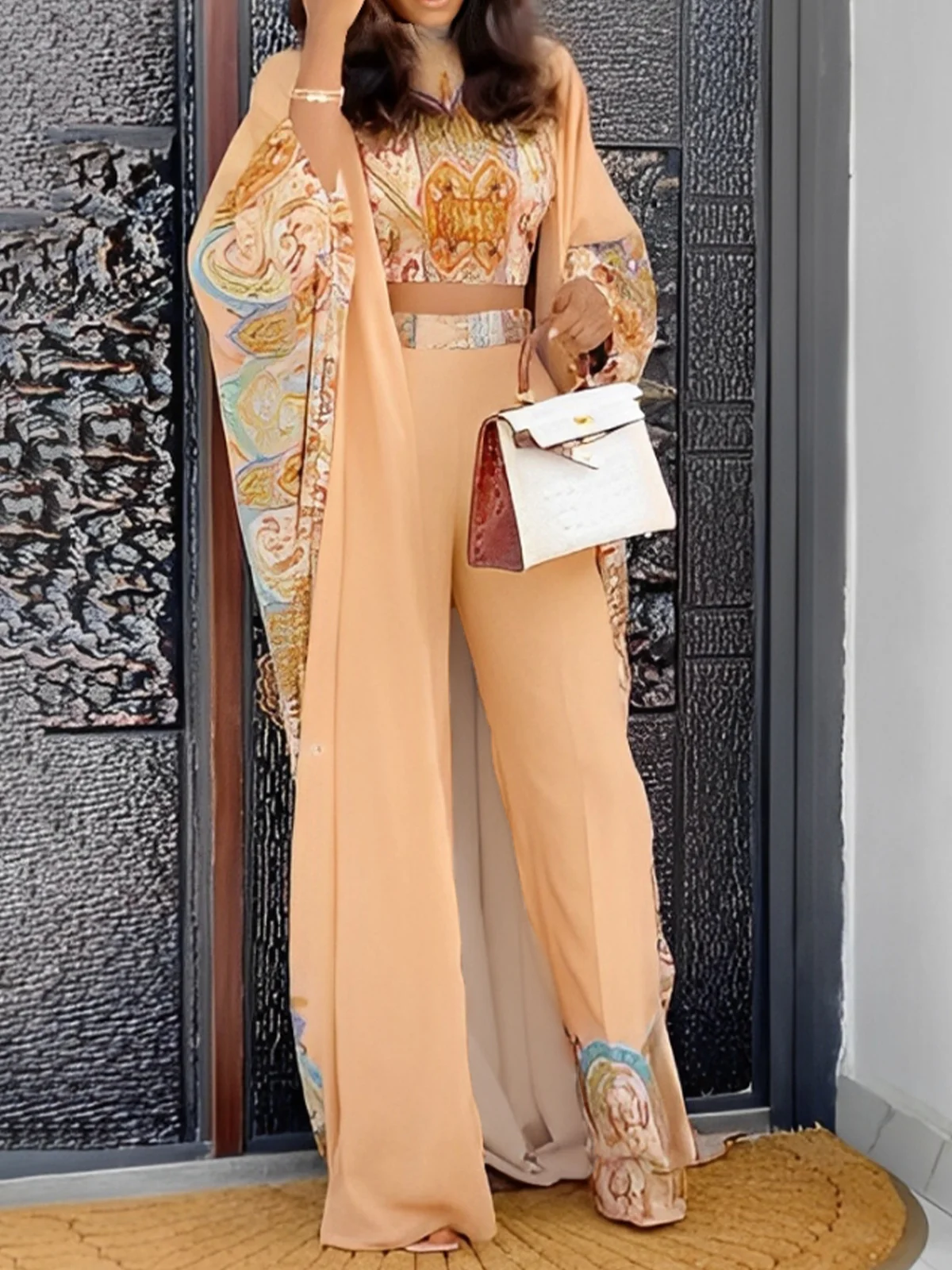 Vacation Ethnic Wide Leg Pants