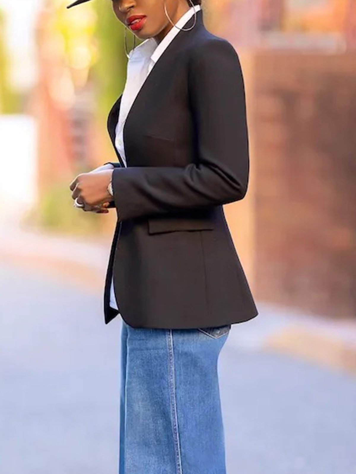 Urban Plain V Neck Blazer