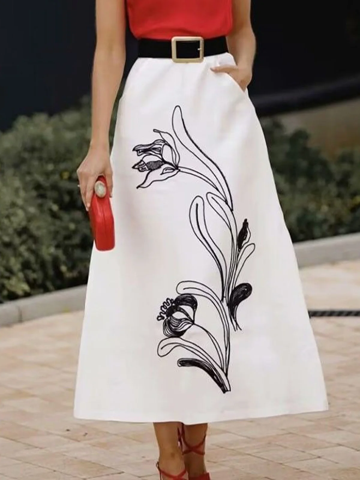 Urban Printing Floral Maxi Skirt