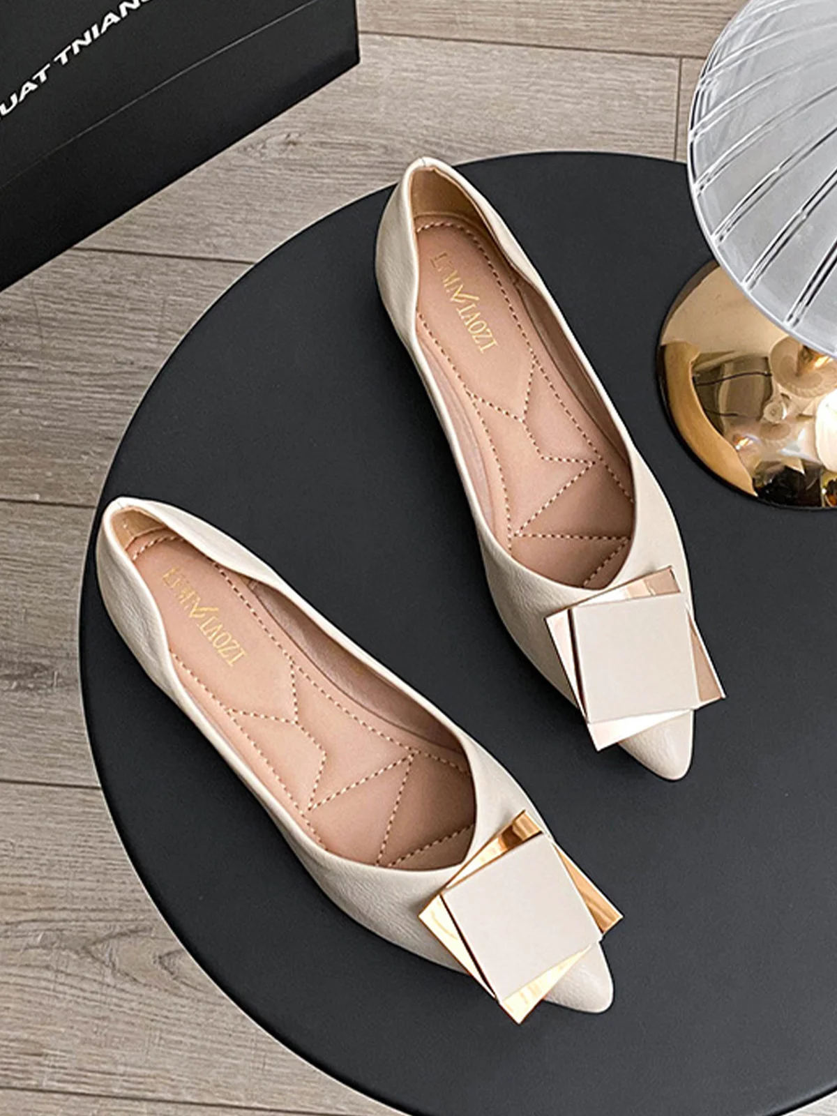 Plain All Season Pu Elegant Shallow Shoes