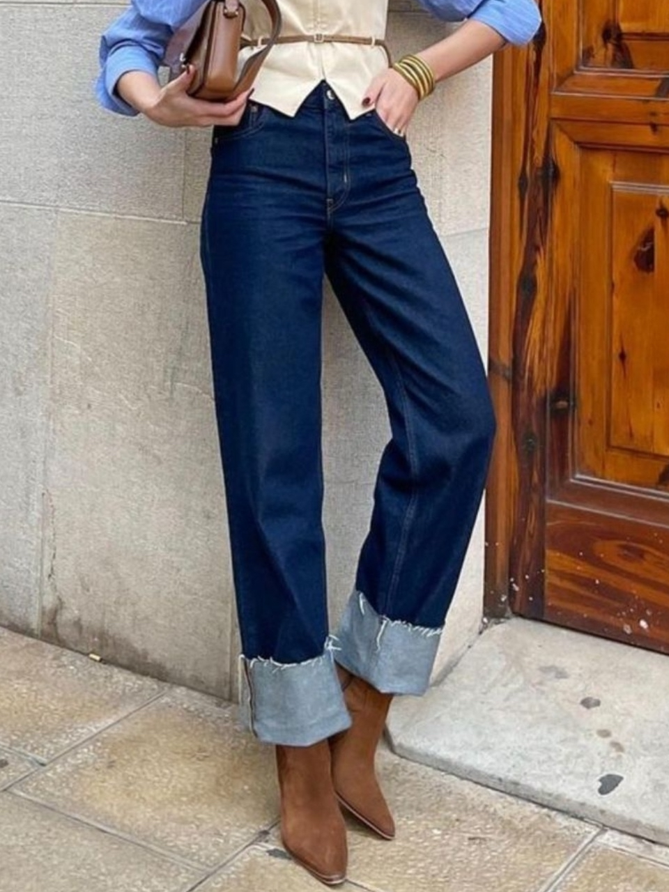 Plain Casual Denim Jeans