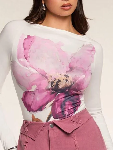 Urban Floral Printing T-shirt