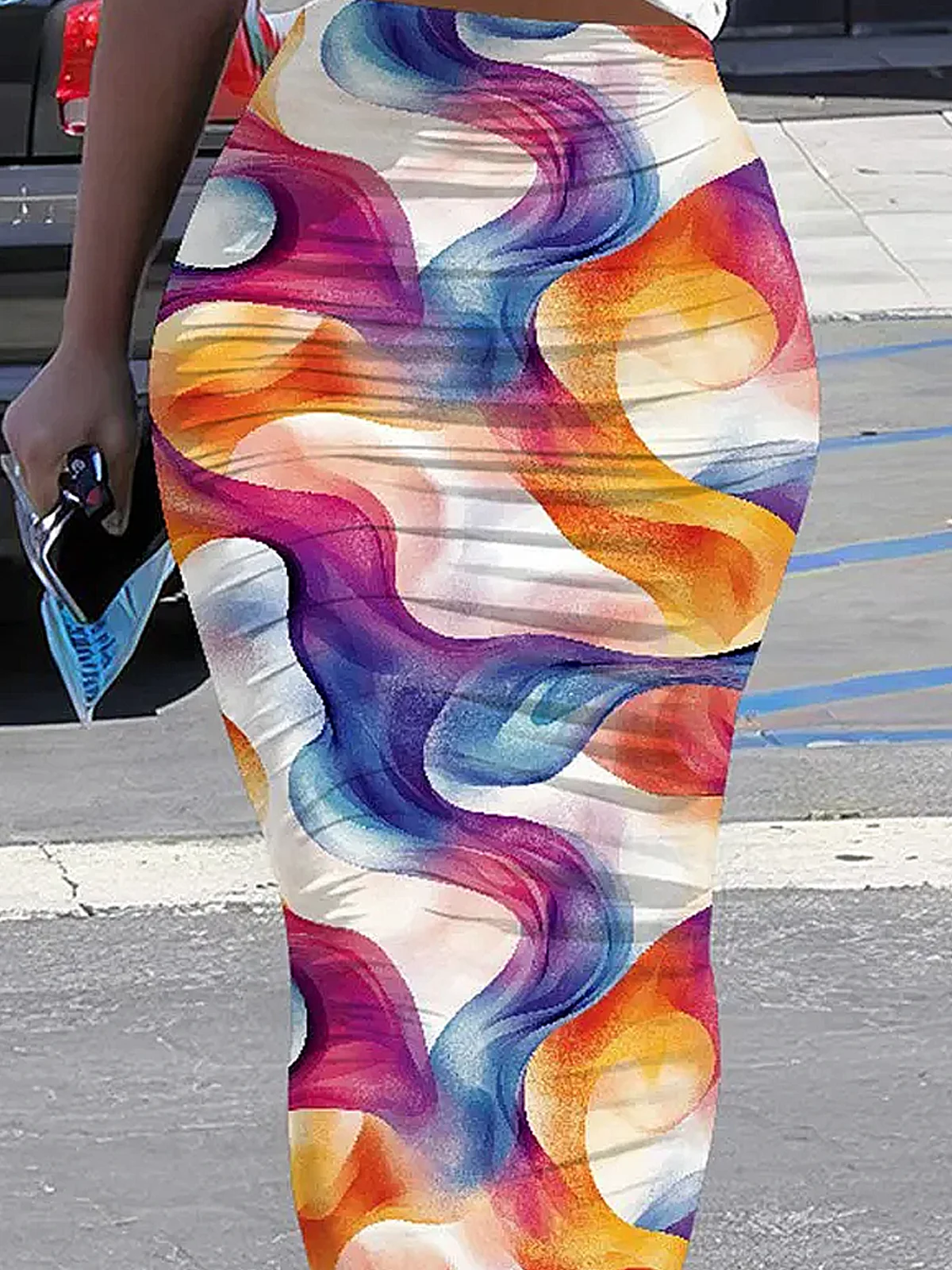 Urban Random Print Maxi Skirt