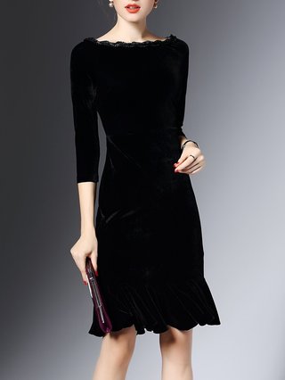 midi cocktail dress with sleeves