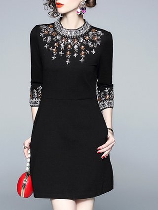 black mini dress formal