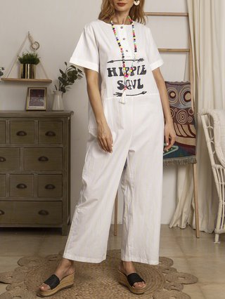 casual short sleeve jumpsuit