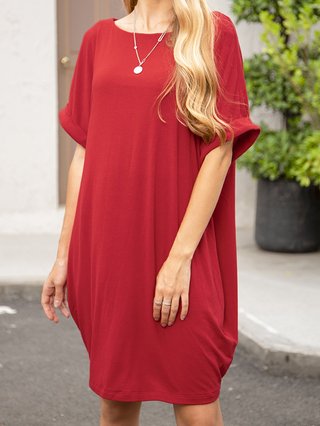 red sundress casual
