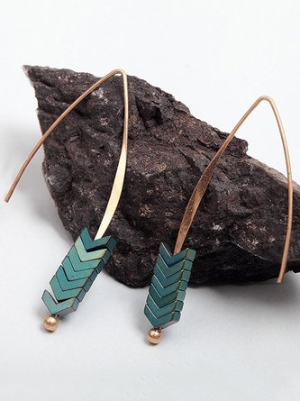 Quartz Arrow Drop Earrings Hooks
