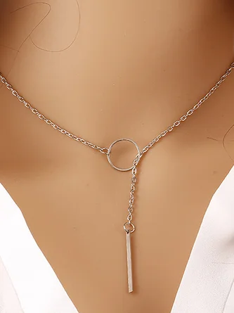 Womens Simple Alloy Necklace