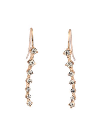 Girls Seven Diamonds Long Earrings