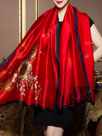 Multicolor Floral Holiday Scarf