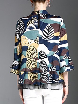 Flounce Elegant Frill Sleeve Blouse