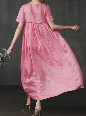 Daily Solid Casual Maxi Dress