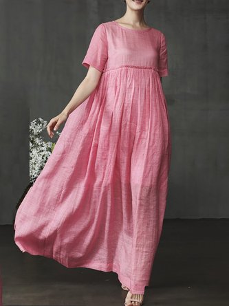 Daily Solid Casual Maxi Dress