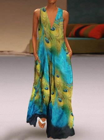 Vintage Dresses V Neck Women Dresses Shift Daily