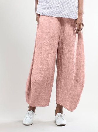 Casual Linen Wide Leg Pants