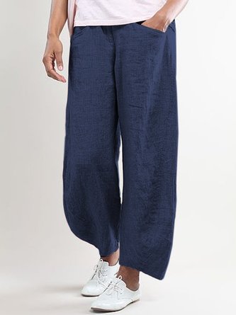 Casual Linen Wide Leg Pants