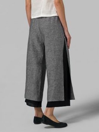 Casual Plus Size Patchwork Pants