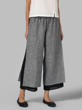 Casual Plus Size Patchwork Pants