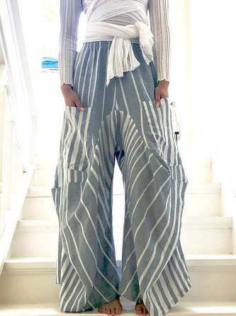 Women Loose Solid Casual Pants