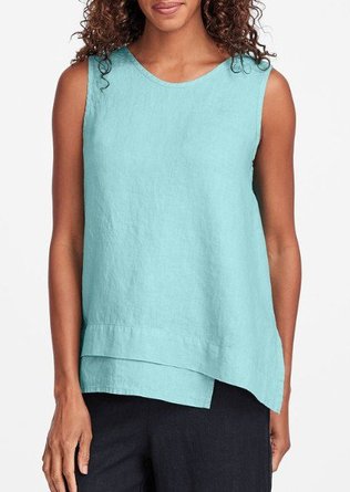 Women Summer Plain Tanks Sleeveless Casual Top