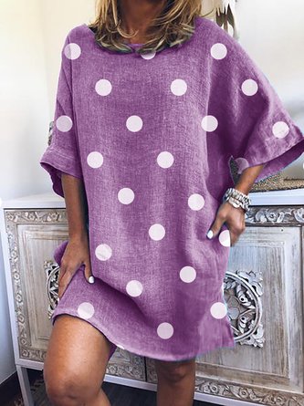 Polka Dots Shift Tunic Dress