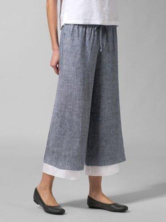 Cotton Wide Leg Pants