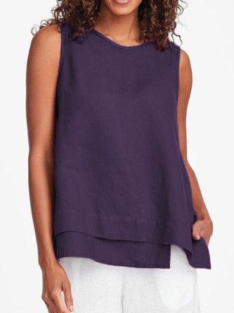 Women Summer Plain Tanks Sleeveless Casual Top