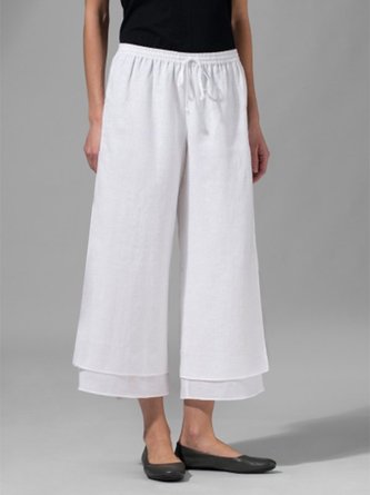 Cotton Wide Leg Pants