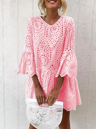 V Neck Women Dresses Boho Cotton Dress