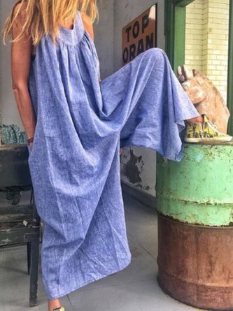 Sleeveless Casual Jumpsuit