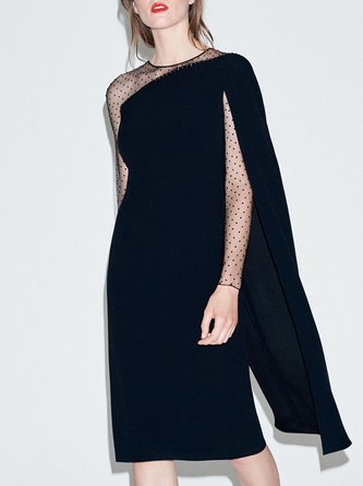 Elegant Sheath Paneled Midi Dress