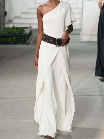 One Shoulder Cocktail Jumpsuit