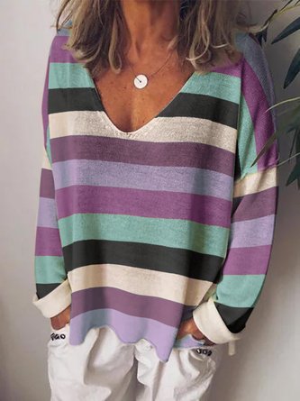 Color-Block Long Sleeve Top