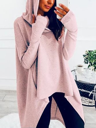 High Low Hem Hoodies Sweatshirt